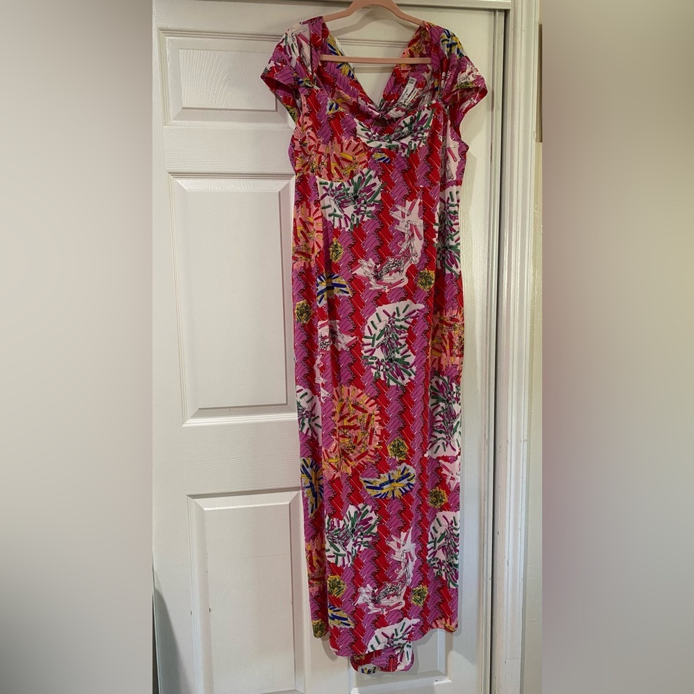 Zac Posen Target 20th Anniversary Collection Pink‎ Safety Pin Maxi Size 18 W - Picture 3 of 13
